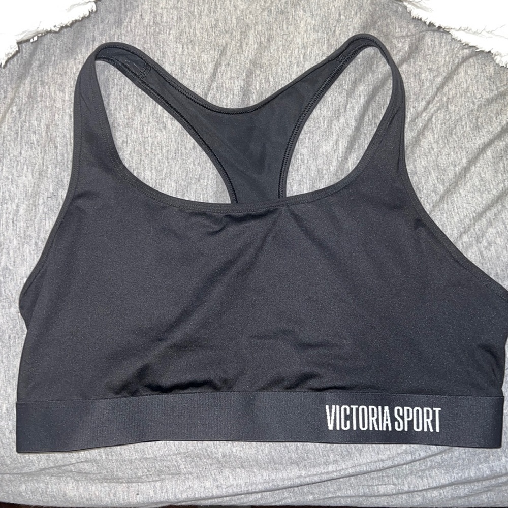 Black Victoria’s Secret sports bra